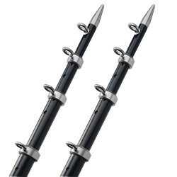 Taco 15' Telescopic Outrigger Poles Hd 1-1/2"  - Black/Silver