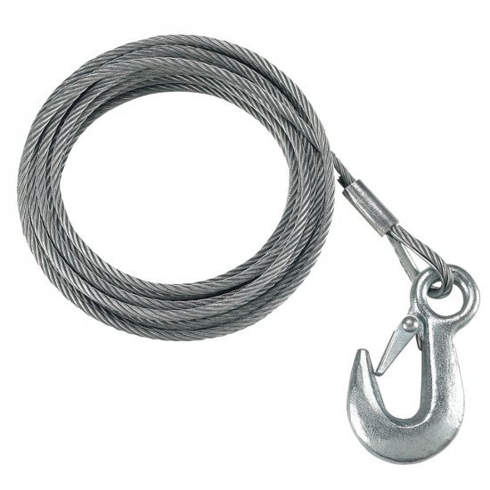 Fulton 7/32X50 Galvanized Winch Cable & Hook 5600# Wc750 0100