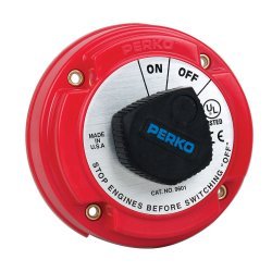 Perko Medium Duty Battery Disconnect Shut Offor On - 250 Amp Continuous, 12-32Vdc