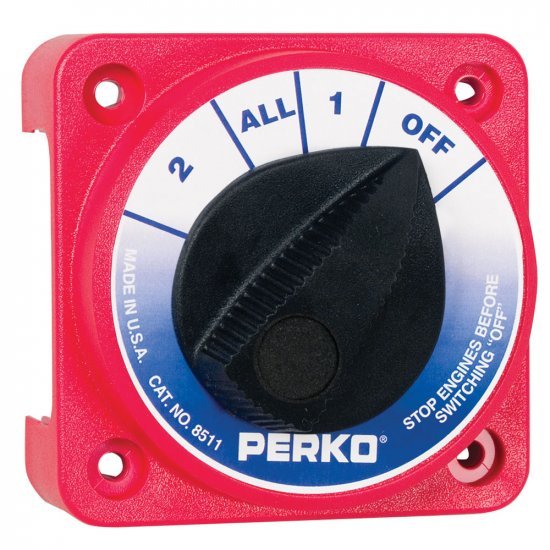 Perko Compact Medium Duty Battery Selector Switch W/O Key Lock 8511Dp Marine