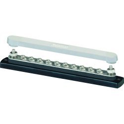 Blue Sea 2312, 150 Ampere Common Busbar 20 x 8-32 Screw Terminal with Cover