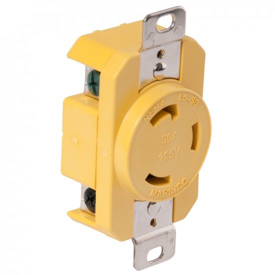 MARINCO 305CRR 30A 125V RECEPTACLE YELLOW 305CRR