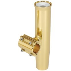Lee'S Clamp-On Fishing Rod Holder - Gold Aluminum - Horizontal Mount - Fits 1.050 O.D. Pipe
