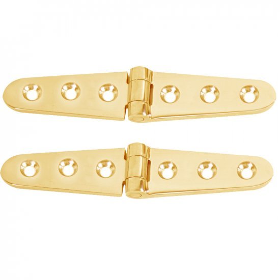 Whitecap Strap Hinge - Polished Brass - 6" x 1-1/8" - Pair
