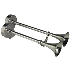 Ongaro Deluxe Ss Dual Trumpet Horn 12V Marine/Boat