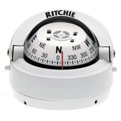 RITCHIE S-53W EXPLORER SURFACE MOUNT COMPASS WHITE