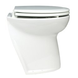 Jabsco Deluxe Flush Electric Toilet - Fresh Water - Angled Back