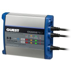Guest On Board Marine Battery Charger 10A / 12V - 2 Bank - 120V Input