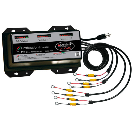 Dual Pro Professional Series On Board Marine Battery Charger - 45A - 3-15A-Banks - 12V-36V