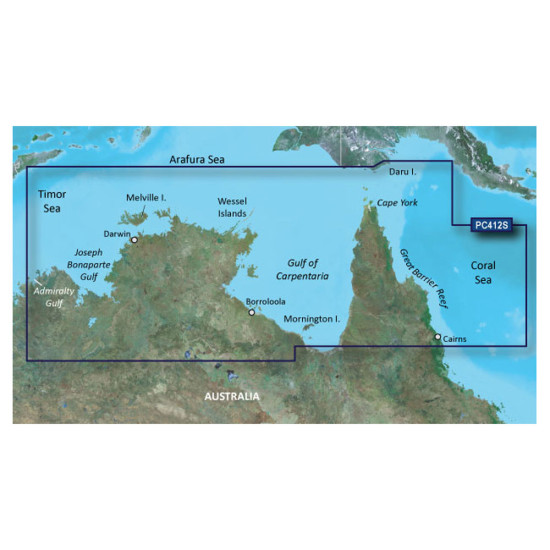 Garmin BlueChart g2 HD - HXPC412S - Admiralty Gulf Wa To Cairns - microSD/SD