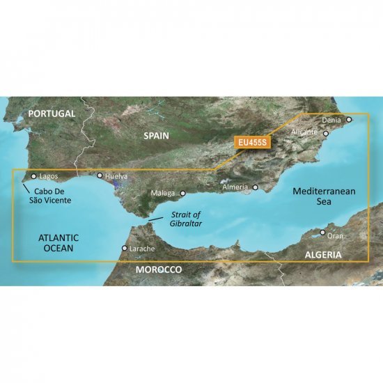 Garmin BlueChart g2 Vision HD - VEU455S - Alicante to Cabo de Sao Vicente - microSD/SD