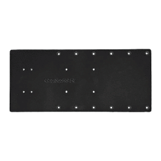 Sea Brackets 18" Straight Trolling Motor Plate - Black