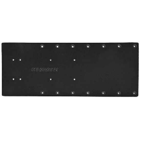 Sea Brackets 20" Straight Trolling Motor Plate - Black