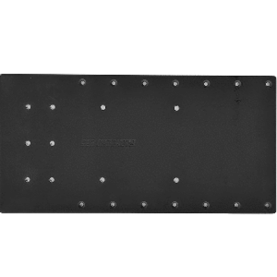 Sea Brackets 20" Straight Trolling Motor Plate f/Minn Kota Quest - Black