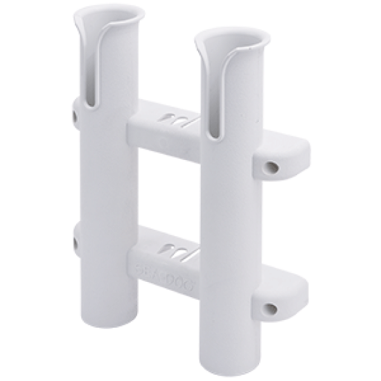 SeaDog Two Pole Side Mount Rod Storage Rack White