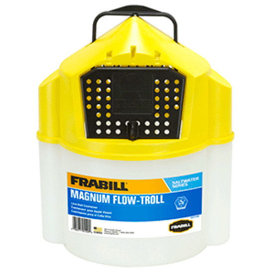 Frabill Magnum Flow Troll Shrimp Bucket 10 Quart