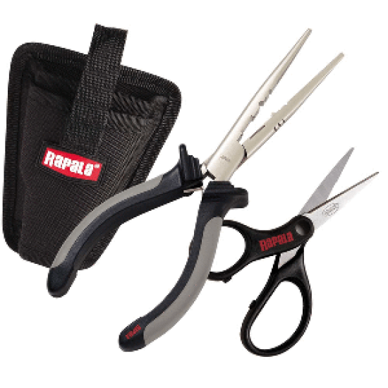 Rapala Pedestal Seat Fishing Tool Holder Kit Pliers, Braided Line Scissors