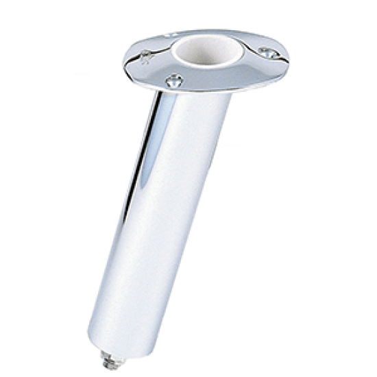 Lee's Close Ended Rod Holder w/Hose Barb Medium 15Degree Stainless Steel
