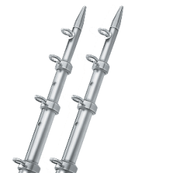 TACO 15' Silver/Silver Outrigger Poles 11/8" Diameter