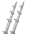 TACO 15' Silver/Silver Outrigger Poles 11/8" Diameter