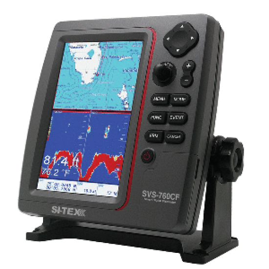 SI-TEX GPS Dual Frequency 600W Sonar System - 7" Color LCD w/Internal and External GPS Antenna and C-MAP 4D Card