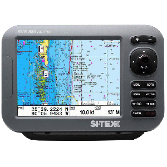 SI-TEX Standalone 8" Chart Plotter System w/Color LCD, Internal GPS Antenna and C-MAP 4D Card