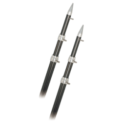 Rupp 15' Telescopic Carbon Fiber Outrigger Poles 1.5" Silver