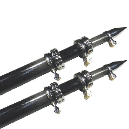 TACO 16' Carbon Fiber Outrigger Poles Pair Black