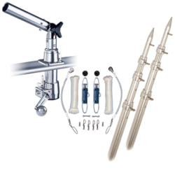 Rupp Z30 Top Gun Outrigger Kit w/18' Poles & Complete Single Line Rigging Kit w/Klickers Release Clips