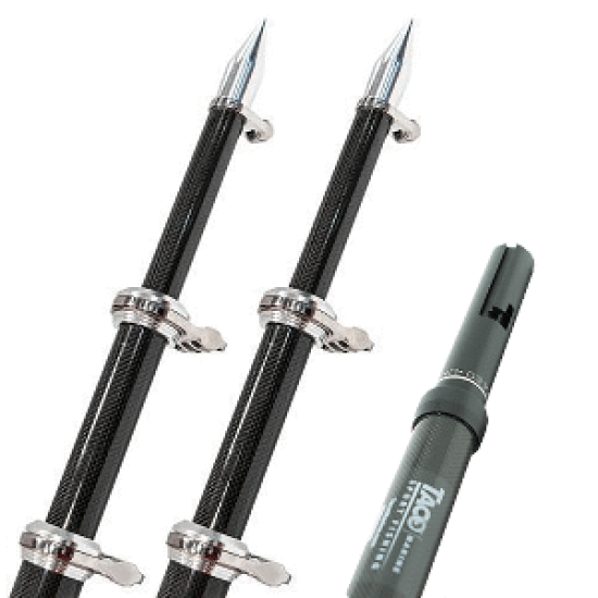 TACO 20' Carbon Fiber Twist & Lock Outrigger Poles f/GS450, GS500 & GS1000 Bases Black
