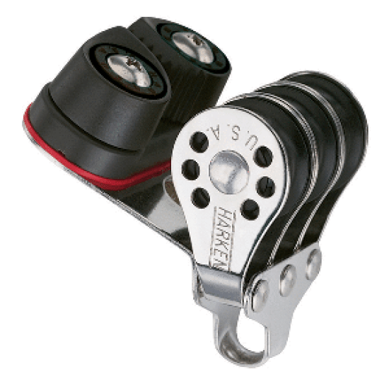 Harken 22mm Triple Micro Block w/Cam Cleat Fishing