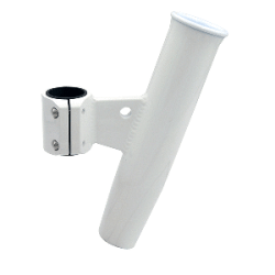 C.E. Smith Aluminum Vertical ClampOn Rod Holder 12/3" OD White Powdercoat w/Sleeve