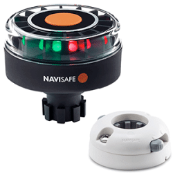 Navisafe Navilight Tricolor 2NM w/Navibolt Base & Horizontal Mount White