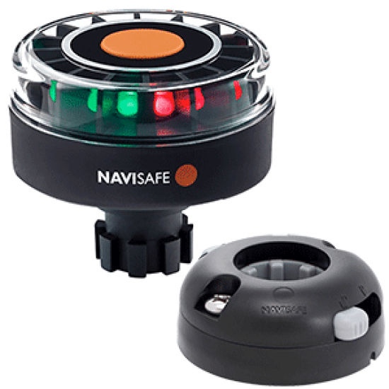 Navisafe Navilight Tricolor 2NM w/Navibolt Base & Horizontal Mount Black