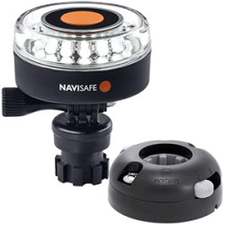 Navisafe Navilight 360 Deg. 2NM White w/Navimount Base & Horizontal Mount Black