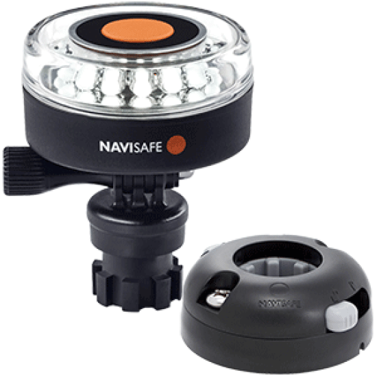 Navisafe Navilight 360 Deg. 2NM White w/Navimount Base & Horizontal Mount Black