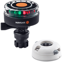 Navisafe Navilight 2NM Tricolor w/Navimount Base & Horizontal Mount White