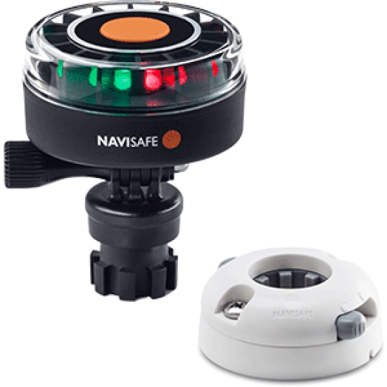 Navisafe Navilight 2NM Tricolor w/Navimount Base & Horizontal Mount White