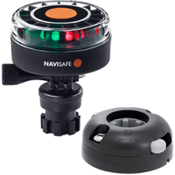 Navisafe Navilight 2NM Tricolor w/Navimount Base & Horizontal Mount Black