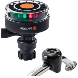 Navisafe Navilight 2NM Tricolor w/Navimount Base & Rail Mount Black