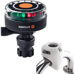 Navisafe Navilight 2NM Tricolor w/Navimount Base & Rail Mount White
