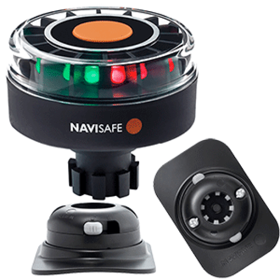 Navisafe Navilight Tricolor 2NM w/Navibolt Base & RIB Mount Black