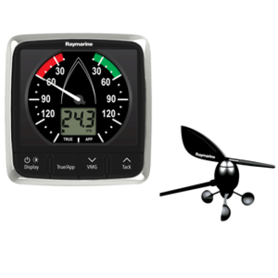 Raymarine I60 Wind Display System W/Masthead Wind Vane Transducer, E70150, 723193769218