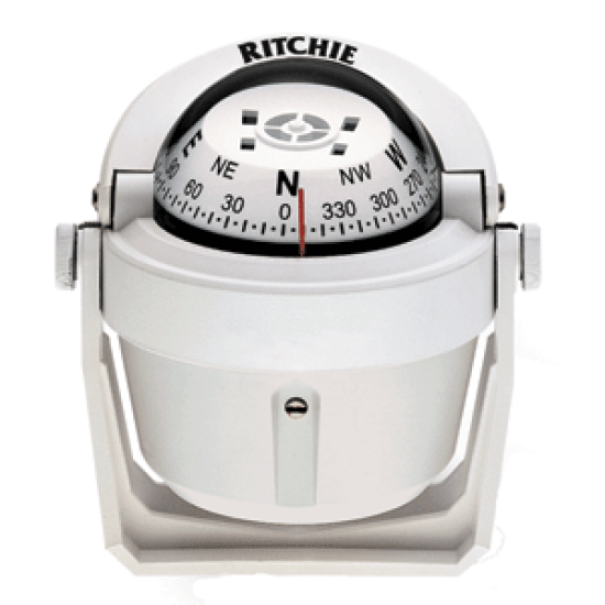 Ritchie B-51W Explorer  Marine / Boat Compass White Dash Mount, B-51W, 010342160515