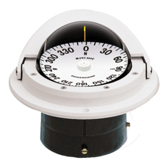 Ritchie F-82W Voyager  Marine / Boat Compass White, F-82W, 010342140067