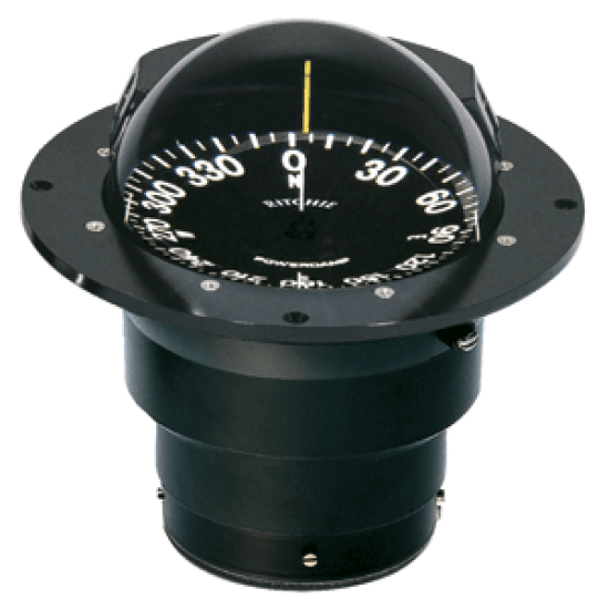 Ritchie FB-500 Globemaster Compass - Flush Mount - Black - 12V - 5 Degree Card, FB-500, 010342050342