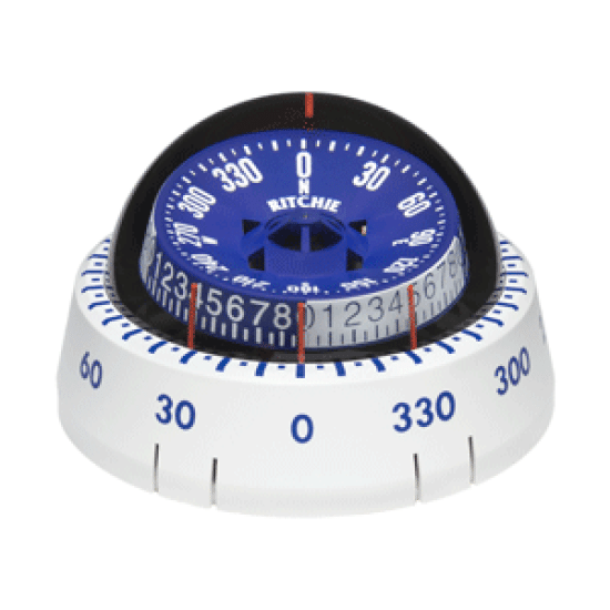 Ritchie Xp-98W X-Port  Tactician Surface Mount  Marine / Boat Compass, XP-98W, 010342140616