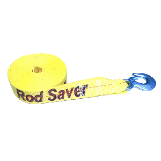 Rod Saver Heavy-Duty Winch Strap Replacement - Yellow - 2" x 20', WSY20, 082687862607