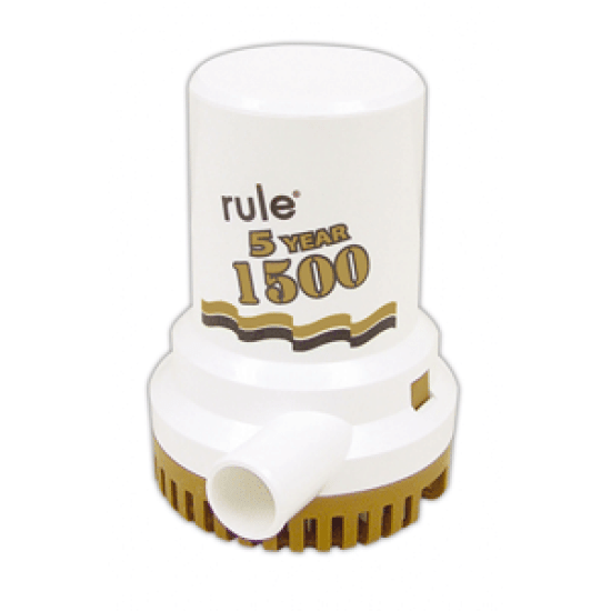 Rule 1500 Gph Gold Series Non Automatic Bilge Pump 5 Year Warranty, 4, 042237085801