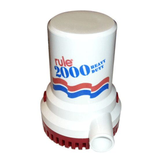 Rule 2000 Gph Non Automatic Bilge Pump 24V 12, 12, 042237083340